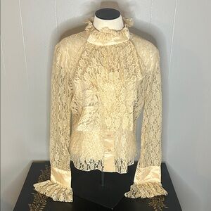 Vintage lace Victorian blouse romantic style NWOT